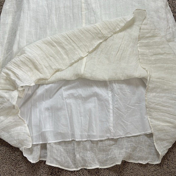 NWT ZARA LINEN BLEND DRESS ZW COLLECTION - Ecru - Picture 8 of 16